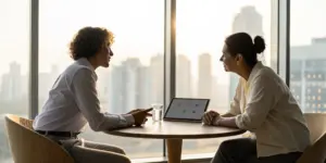 A counselor helps a patient find a 30 day rehab program.